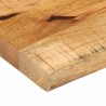 Dessus de table 120x20x3,8cm bord vif bois massif manguier brut 