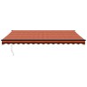 Auvent rétractable automatique orange et marron 4,5x3 m 