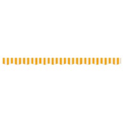 Tissu de remplacement de cantonnière d’auvent jaune blanc 3 m 