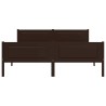Cadre de lit sans matelas pin massif marron foncé 140x200 cm 