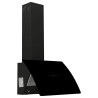 Hotte murale 60 cm Acier et verre trempé Noir 