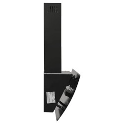 Hotte murale 60 cm Acier et verre trempé Noir 