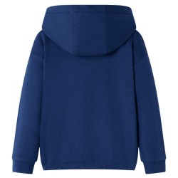 Sweat-shirt à capuche pour enfants bleu marine 140 