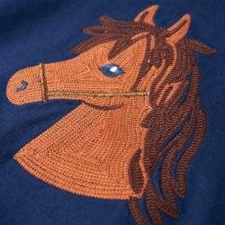 Sweat-shirt à capuche pour enfants bleu marine 140 