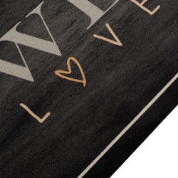 Tapis de cuisine lavable texte Coffee 60x300 cm velours 