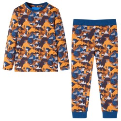 Pyjamas enfants manches longues cognac 140 