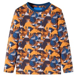 Pyjamas enfants manches longues cognac 140 