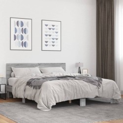 Cadre de lit sans matelas sonoma gris 150x200 cm 