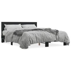 Cadre de lit sans matelas noir 150x200 cm 
