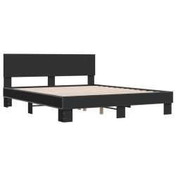 Cadre de lit sans matelas noir 150x200 cm 