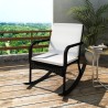 Chaise à bascule d'extérieur Noir Résine tressée 
