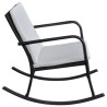Chaise à bascule d'extérieur Noir Résine tressée 