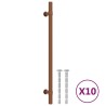 Poignées d'armoire 10 pcs bronze 224 mm acier inoxydable 