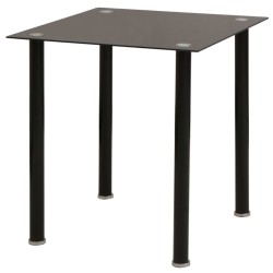 Ensemble de table et chaise de salle à manger 3 pièces noir 