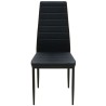 Ensemble de table et chaise de salle à manger 3 pièces noir 