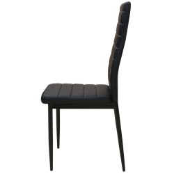 Ensemble de table et chaise de salle à manger 3 pièces noir 