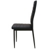 Ensemble de table et chaise de salle à manger 3 pièces noir 