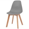 Chaises à manger lot de 4 Gris Plastique 