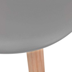 Chaises à manger lot de 4 Gris Plastique 