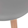 Chaises à manger lot de 4 Gris Plastique 