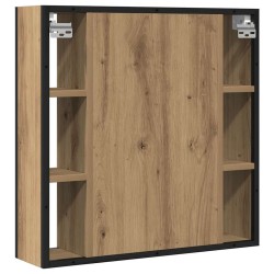 Armoire à miroir salle de bain chêne artisanal bois ingénierie 