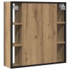 Armoire à miroir salle de bain chêne artisanal bois ingénierie 