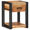 Set de 2 tables de nuit 40x35x50 cm en bois d'acacia massif 