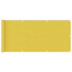 Écran de balcon Jaune 75x300 cm PEHD 