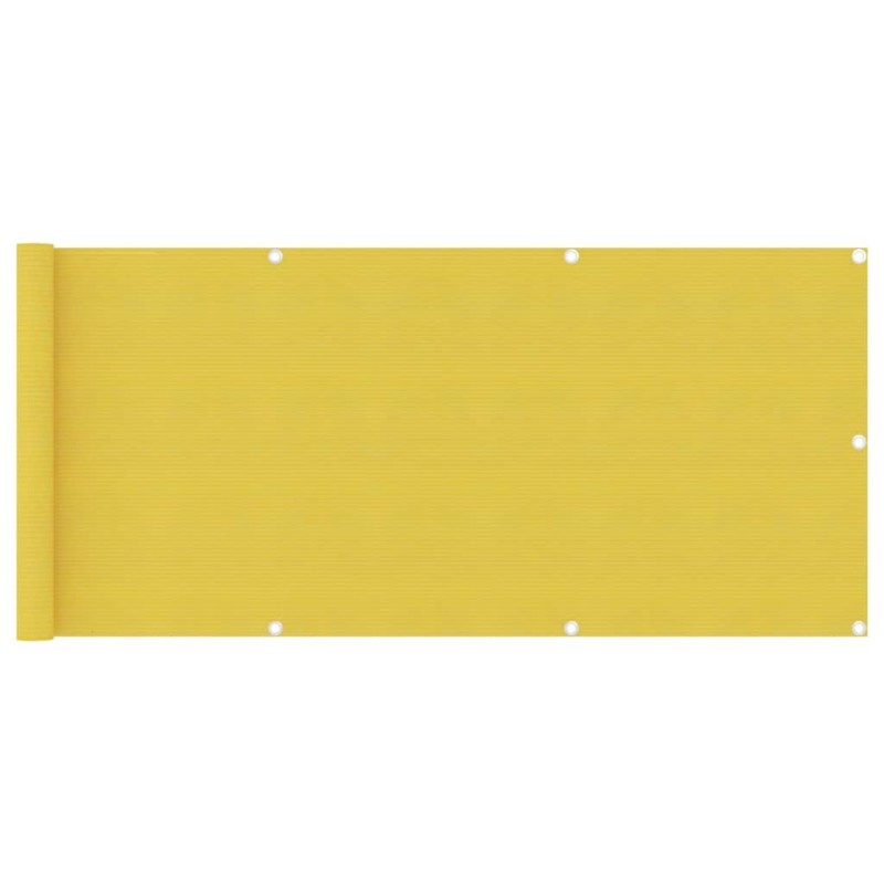 Écran de balcon Jaune 75x300 cm PEHD 
