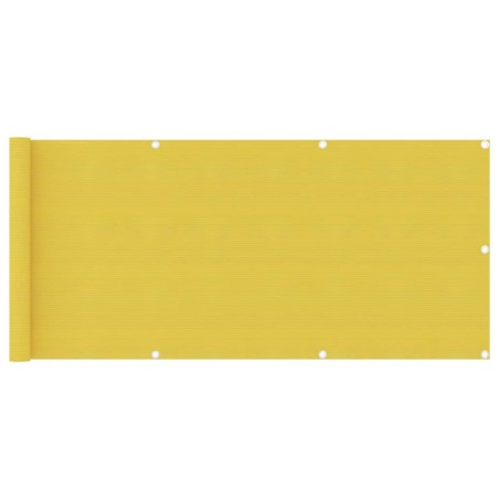 Écran de balcon Jaune 75x300 cm PEHD 
