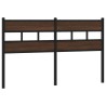 Tête de lit chêne marron 135 cm acier et bois d'ingénierie 