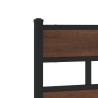 Tête de lit chêne marron 135 cm acier et bois d'ingénierie 
