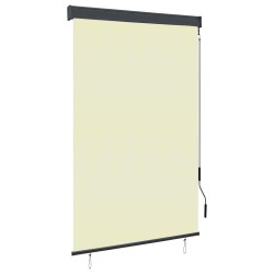 Store roulant d'extérieur 120 x 250 cm Crème 