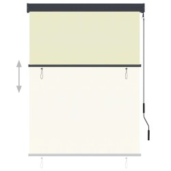 Store roulant d'extérieur 120 x 250 cm Crème 