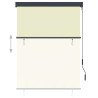 Store roulant d'extérieur 120 x 250 cm Crème 