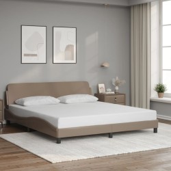 Cadre de lit sans matelas cappuccino 180x200 cm similicuir 