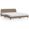 Cadre de lit sans matelas cappuccino 180x200 cm similicuir 