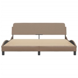 Cadre de lit sans matelas cappuccino 180x200 cm similicuir 