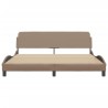 Cadre de lit sans matelas cappuccino 180x200 cm similicuir 