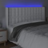 Tête de lit à LED Blanc 163x16x118/128 cm Similicuir  