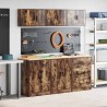 Armoires de garage 6 pcs chêne fumé bois d'ingénierie 