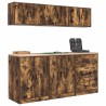 Armoires de garage 6 pcs chêne fumé bois d'ingénierie 