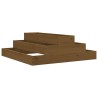Jardinière Marron miel 80x80x27 cm Bois massif de pin 