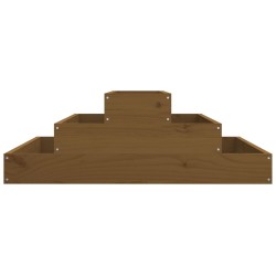 Jardinière Marron miel 80x80x27 cm Bois massif de pin 