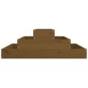 Jardinière Marron miel 80x80x27 cm Bois massif de pin 