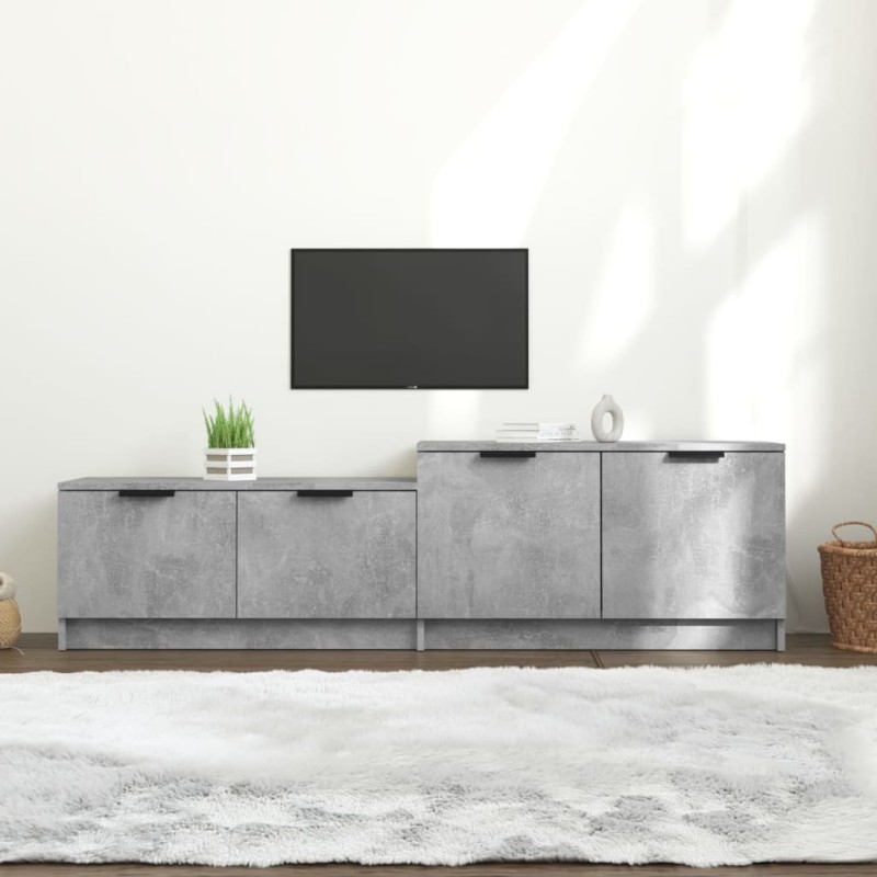 Meuble TV Gris béton 158,5x36x45 cm Bois d'ingénierie Meuble TV Gris béton 158,5x36x45 cm Bois d'ingénierie