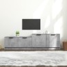 Meuble TV Gris béton 158,5x36x45 cm Bois d'ingénierie 
