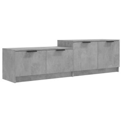 Meuble TV Gris béton 158,5x36x45 cm Bois d'ingénierie 