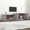 Meuble TV Gris béton 158,5x36x45 cm Bois d'ingénierie 