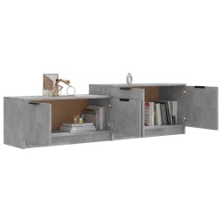 Meuble TV Gris béton 158,5x36x45 cm Bois d'ingénierie 